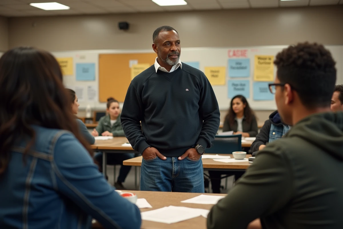 Groupe de bénévoles africains dans un centre communautaire