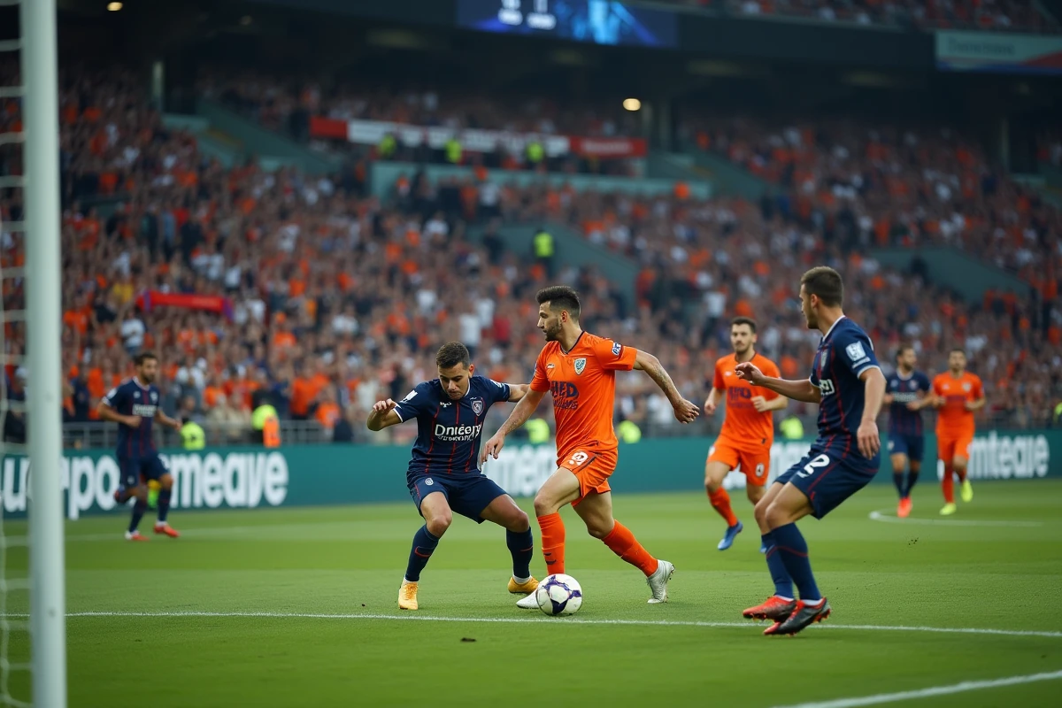 Vue panoramique d'un match A-League 2026, deux &eacute;quipes en duel acharn&eacute; sur le terrain pour &eacute;viter la rel&eacute;gation en Australie